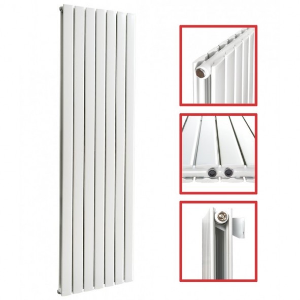 1800 x 608 mm Doppellagig Mittelanschluss Flach Weiß 1800 x 608 mm Doppellagig Mittelanschluss Flach Weiß