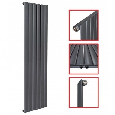 1800 X 452 mm Einlagig Mittelanschluss Flach Anthrazit 1800 X 452 mm Einlagig Mittelanschluss Flach Anthrazit
