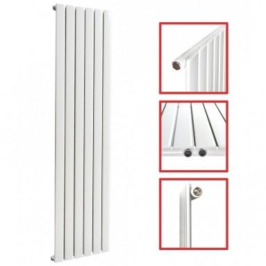 1800 X 452 mm Einlagig Mittelanschluss Flach Weiss