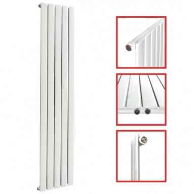 1800 x 376 mm Einlagig Seitenanschluss Flach Weiß 1800 x 376 mm Einlagig Seitenanschluss Flach Weiß