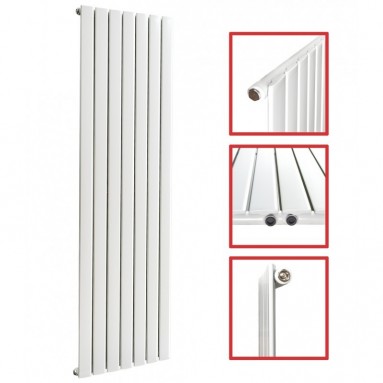 1800 x 528 mm Einlagig Seitenanschluss Flach Weiß