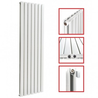 1800x526 FLACH Doppellagig Weiß Mittelanschluss Paneelheizkörper