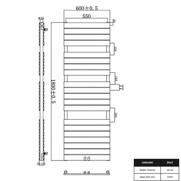 Design Flachheizkörper Doppellagig 1800 x 600 Badheizkörper Anthrazit Design Flachheizkörper Doppellagig 1800 x 600 Badheizkörper Anthrazit