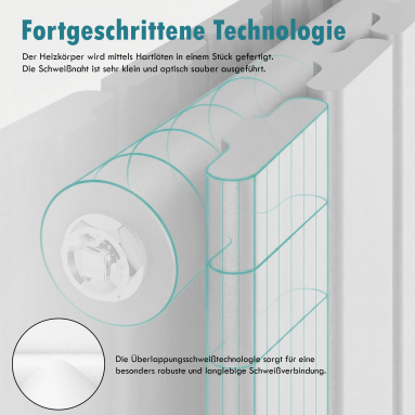 Wandheizkörper Fortuna mit Seitenanschluss - Doppellagig - Vertikal - Anthrazit