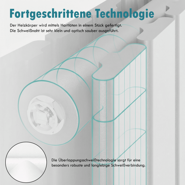 Wandheizkörper Fortuna mit Mittelanschluss - Doppellagig - Vertikal - Anthrazit