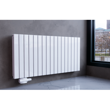 600 x 1254  mm doppellagig Weiß Flach Heizkörper Paneelheizkörper Mittelanschluss Horizontal Wandheizkörper