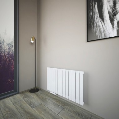Flach Heizkörper Paneelheizkörper Horizontal 982x600 mm Einlangig Weiss