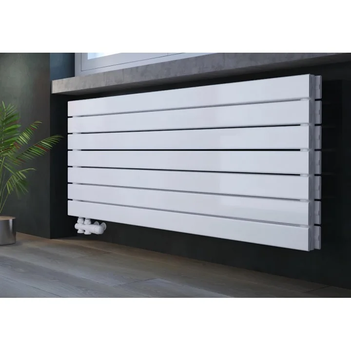 WITEN&NOCK Designheizkörper 1000x550 Mm Weiß - Doppellagig Mit Thermostat