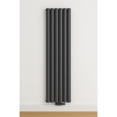 1600 x 400 mm Doppellagig Mittelanschluss Anthrazit Paneelheizkörper NEU Ellipse Design