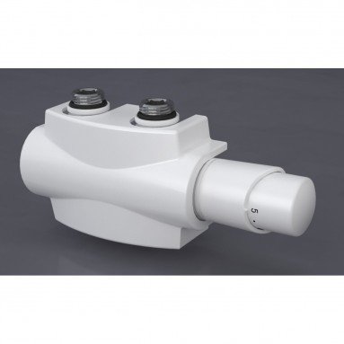 Heizkörper Armatur-Set für Mittelanschluss 50mm Eck Multiblock Weiss Heizkörper Armatur-Set für Mittelanschluss 50mm Eck Multiblock Weiss