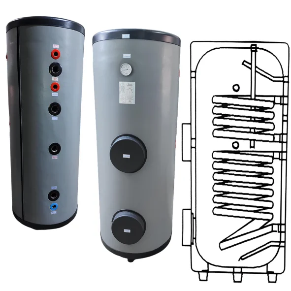 Trinkwasserspeicher Warmwasserspeicher Solarspeicher Brauchwasserspeicher 2 Wärmetauscher 150L Trinkwasserspeicher Warmwasserspeicher Solarspeicher Brauchwasserspeicher 2 Wärmetauscher 150L