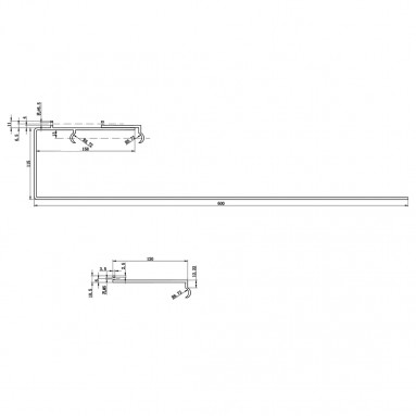 Ultra Slim Line Handtuchstange Handtuchhalter Weiß