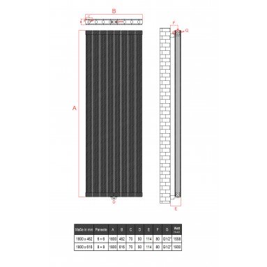 1800x462 Alu Doppellagig Paneelheizkörper Flach Aluminium Vertikal Wandheizkörper Weiß 1800x462 Alu Doppellagig Paneelheizkörper Flach Aluminium Vertikal Wandheizkörper Weiß