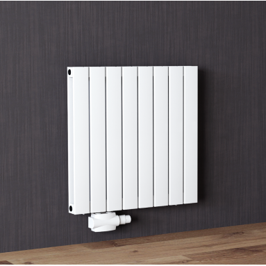 600x616 Alu Doppellagig Paneelheizkörper Flach Aluminium Horizontal Wandheizkörper Weiß