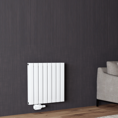 600x616 Alu Doppellagig Paneelheizkörper Flach Aluminium Horizontal Wandheizkörper Weiß