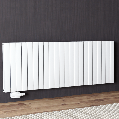 600x1694 Alu Doppellagig Paneelheizkörper Flach Aluminium Horizontal Wandheizkörper Weiß