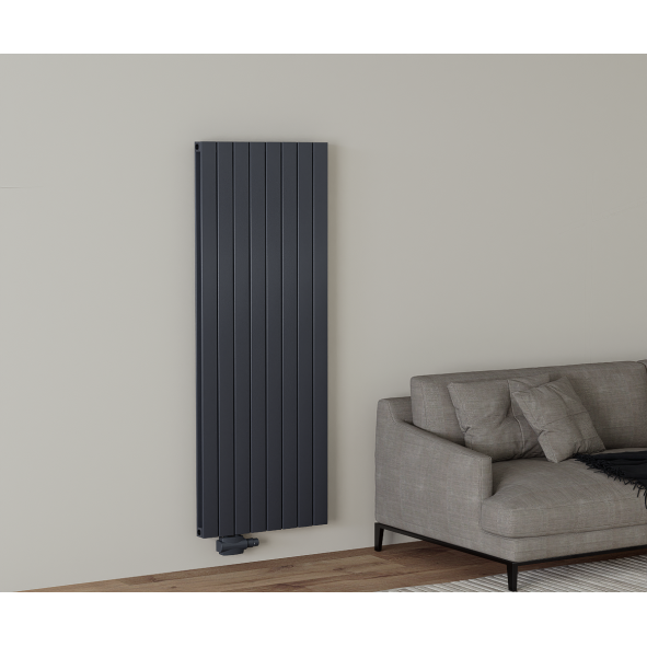 Alu Doppellagig Paneelheizkörper Versetzter Aluminium Wandheizkörper Vertikal Anthrazit 1600x616 Alu Doppellagig Paneelheizkörper Versetzter Aluminium Wandheizkörper Vertikal Anthrazit 1600x616