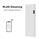 Flach Alu Vertikal Wand Elektroheizung mit Thermostat Effizient WLAN-fähig Konvektor Weiß Flach Alu Vertikal Wand Elektroheizung mit Thermostat Effizient WLAN-fähig Konvektor Weiß