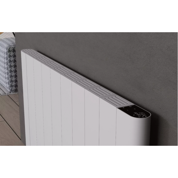 Flach Horizontal Wand Elektroheizung mit Thermostat Effizient WLAN-fähig Konvektor Weiß