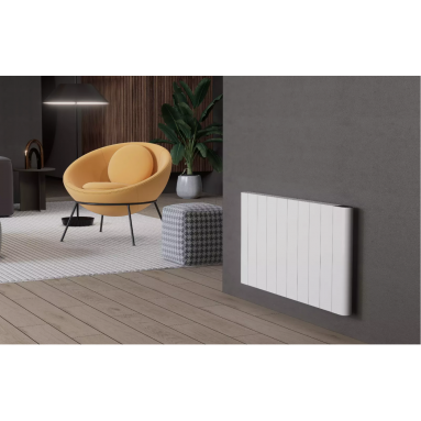 Flach Alu Horizontal Wand Elektroheizung mit Thermostat Effizient WLAN-fähig Konvektor Weiß Flach Alu Horizontal Wand Elektroheizung mit Thermostat Effizient WLAN-fähig Konvektor Weiß