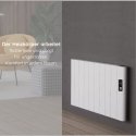 Flach Horizontal Wand Elektroheizung mit Thermostat Effizient WLAN-fähig Konvektor Weiß