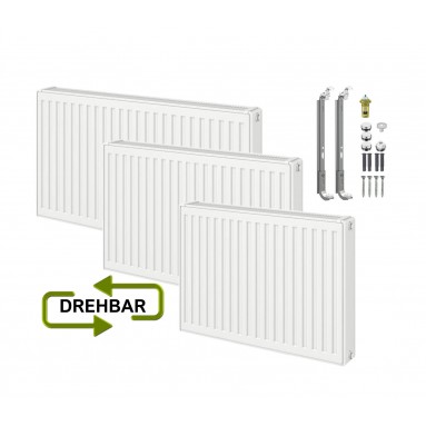 Universalheizkörper Flachheizkörper Typ22 Kompakt Ventilheizkörper 6 Anschlüsse + Zubehör Universalheizkörper Flachheizkörper Typ22 Kompakt Ventilheizkörper 6 Anschlüsse + Zubehör