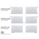 Universalheizkörper Flachheizkörper Typ22 Kompakt Ventilheizkörper 6 Anschlüsse + Zubehör Universalheizkörper Flachheizkörper Typ22 Kompakt Ventilheizkörper 6 Anschlüsse + Zubehör
