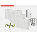 Universalheizkörper Flachheizkörper Typ22 Kompakt Ventilheizkörper 6 Anschlüsse + Zubehör Universalheizkörper Flachheizkörper Typ22 Kompakt Ventilheizkörper 6 Anschlüsse + Zubehör