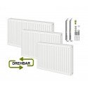 Universalheizkörper Typ22 Kompakt Ventilheizkörper 6 Anschlüsse + Zubehör Universalheizkörper Typ22 Kompakt Ventilheizkörper 6 Anschlüsse + Zubehör