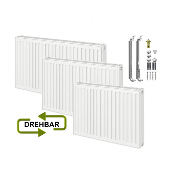 Universalheizkörper Typ22 Kompakt Ventilheizkörper 6 Anschlüsse + Zubehör Universalheizkörper Typ22 Kompakt Ventilheizkörper 6 Anschlüsse + Zubehör