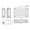 Universalheizkörper Typ22 Kompakt Ventilheizkörper 6 Anschlüsse + Zubehör Universalheizkörper Typ22 Kompakt Ventilheizkörper 6 Anschlüsse + Zubehör