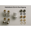 Hahnblock Set Eck Heizkörper Thermostatkopf Zweirohr Ventil Eurokonus 1/2 16mm Hahnblock Set Eck Heizkörper Thermostatkopf Zweirohr Ventil Eurokonus 1/2 16mm