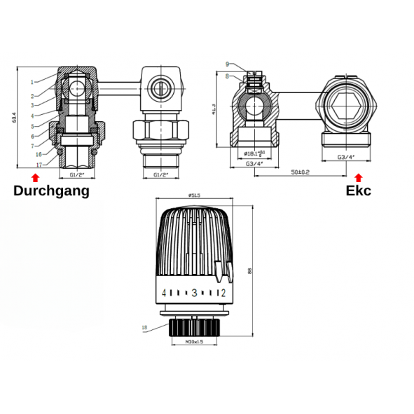 Hahnblock Set Eck Heizkörper Thermostatkopf Zweirohr Ventil Eurokonus 1/2 16mm Hahnblock Set Eck Heizkörper Thermostatkopf Zweirohr Ventil Eurokonus 1/2 16mm