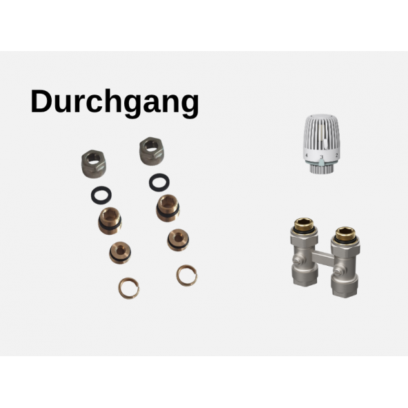 Hahnblock Set Durchgang Heizkörper Thermostatkopf Zweirohr Ventil Eurokonus 1/2 16mm Hahnblock Set Durchgang Heizkörper Thermostatkopf Zweirohr Ventil Eurokonus 1/2 16mm