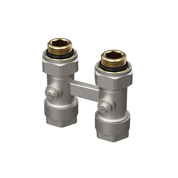 Hahnblock Set Durchgang Heizkörper Thermostatkopf Zweirohr Ventil Eurokonus 1/2 16mm Hahnblock Set Durchgang Heizkörper Thermostatkopf Zweirohr Ventil Eurokonus 1/2 16mm