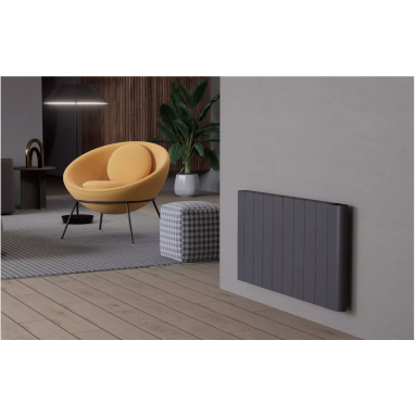 Flach Alu Horizontal Wand Elektroheizung mit Thermostat Effizient WLAN-fähig Konvektor Anthrazit Flach Alu Horizontal Wand Elektroheizung mit Thermostat Effizient WLAN-fähig Konvektor Anthrazit