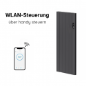Flach Alu Vertikal Wand Elektroheizung mit Thermostat Effizient WLAN-fähig Konvektor Anthrazit