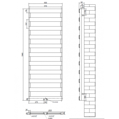 Desing Alumiminium Vertikal Paneelheizkörper Mittelanschluss Weiß 1640x600 Desing Alumiminium Vertikal Paneelheizkörper Mittelanschluss Weiß 1640x600
