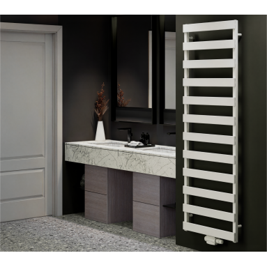 Desing Alumiminium Vertikal Paneelheizkörper Mittelanschluss Weiß 1483x450