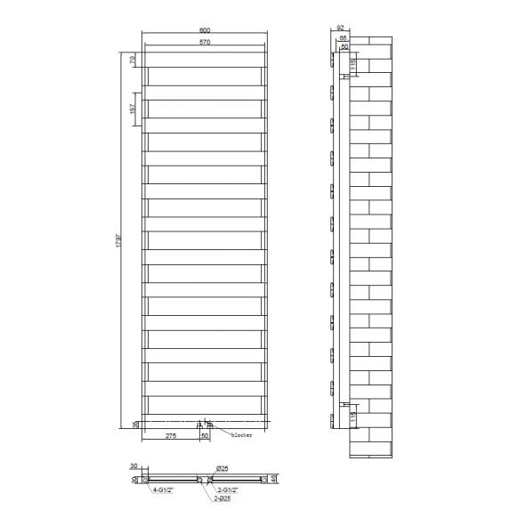 Desing Alumiminium Vertikal Paneelheizkörper Mittelanschluss Weiß 1797 x 600 Desing Alumiminium Vertikal Paneelheizkörper Mittelanschluss Weiß 1797 x 600