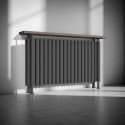 Trennwand Heizwand mit Ablage Paneelheizkörper Holzablage Standfuss Mittelanchluss 1300 x 780 mm Antrazit Trennwand Heizwand mit Ablage Paneelheizkörper Holzablage Standfuss Mittelanchluss 1300 x 780 mm Antrazit