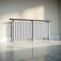 Trennwand Heizwand mit Ablage Paneelheizkörper Holzablage Standfuss Mittelanchluss 1700x780 mm Weiß Trennwand Heizwand mit Ablage Paneelheizkörper Holzablage Standfuss Mittelanchluss 1700x780 mm Weiß