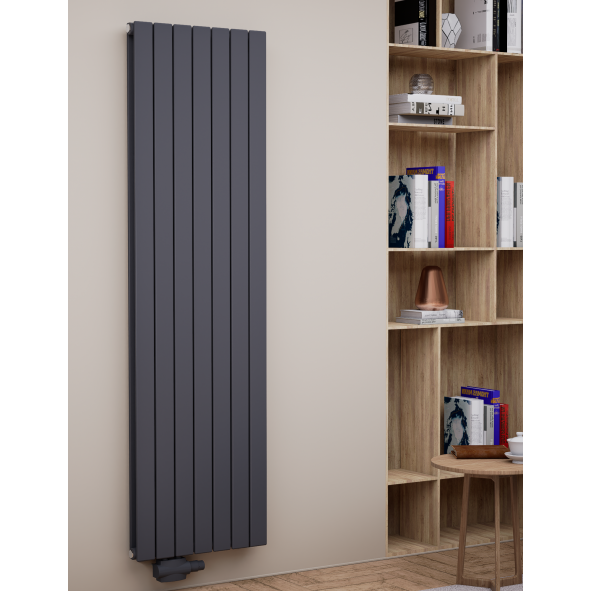 Design Heizkörper Flachheizkörper Badheizkörper Seitenanschluss 1800 x 514 mm Anthrazit