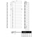 Vertikal Handtuchwärmer mit Spiegel Einlagig Mittelanschluss Weiß 1610x600 mm Badheizkörper Vertikal Handtuchwärmer mit Spiegel Einlagig Mittelanschluss Weiß 1610x600 mm Badheizkörper