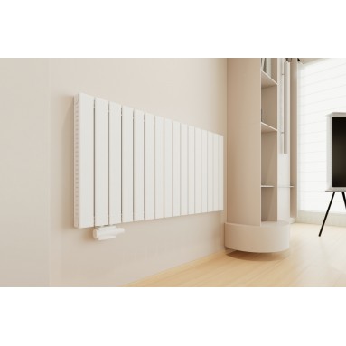 Wonder 1168x600 Flach Doppellagig Horizontal Wandheizkörper Mittelanschluss Paneelheizkörper Weiß 