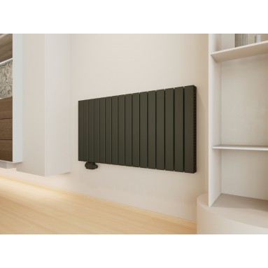 Wonder 1168x600 Flach Doppellagig Horizontal Wandheizkörper Mittelanschluss Paneelheizkörper Anthrazit