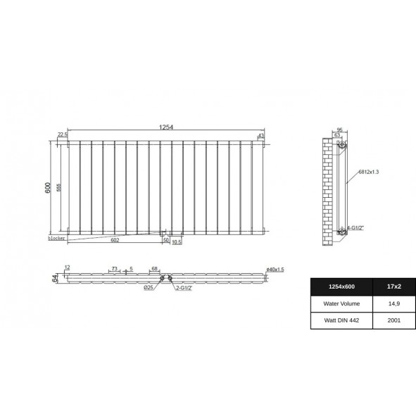 600x1254 Design Flach Paneelheizkörper Doppellagig Heizwand Mittelanschluß Wandheizkörper Anthrazit 600x1254 Design Flach Paneelheizkörper Doppellagig Heizwand Mittelanschluß Wandheizkörper Anthrazit