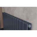 600x1254 Design Flach Paneelheizkörper Doppellagig Heizwand Mittelanschluß Wandheizkörper Anthrazit