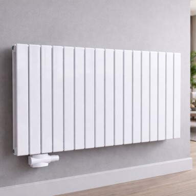 Flach Paneelheizkörper Doppellagig Mittelanschluss 600 x 1106 mm Anthrazit Wandheizkörper 