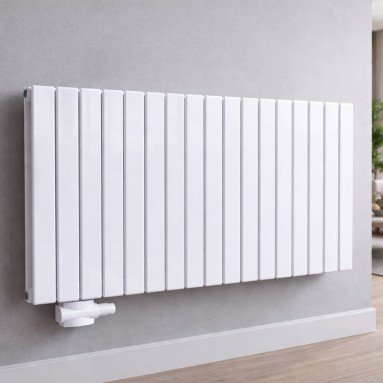 Flach Paneelheizkörper Doppellagig Mittelanschluss 600 x 1106 mm Anthrazit Wandheizkörper 